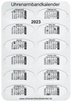 Gesamtansicht Uhren Armband Kalender 2023